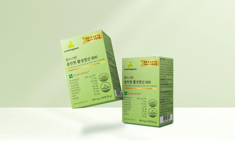 맘스그린 임산부 활성<b>엽산</b> 800 임신준비 초기 <b>엽산제</b> 병원용 60정, 2개