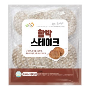 [box] 굿프랜즈 함박스테이크 1600g x 6봉 대용량 업소용 식당용 분식