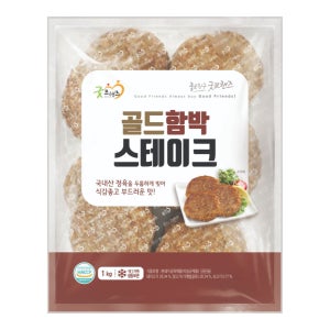 [box] 굿프랜즈 골드함박스테이크 1000g x 10봉 대용량 업소용 pc방 식당용 분식