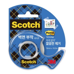 3M 스카치 벽면 부착 테이프 19mmx16.5m 벽면 나무 페인트 타일