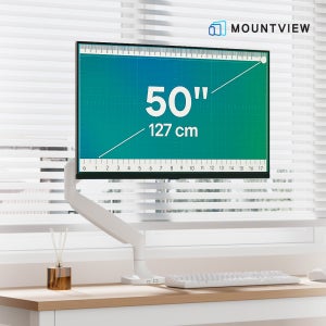 마운트뷰 초 고중량 싱글 모니터암 커브드 대형 모니터 거치대 오디세이 G5 M7 울트라기어