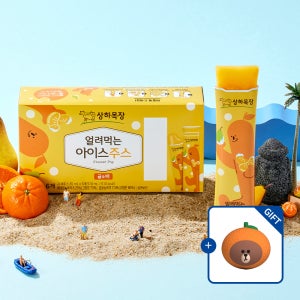 상하목장 얼려먹는 아이스주스 귤&배 85ml 24팩 [+라인프렌즈 스트레스볼 증정]