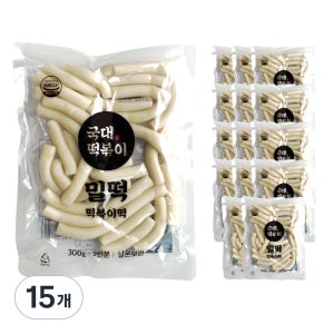국대떡볶이 실온보관 밀떡(소스별매) 기본맛, 300g, 15개