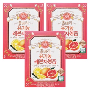 홀베리 유기농 레몬자몽즙 3박스 42포