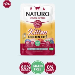 1+1 진행중 내추로 캣 습식 파우치 키튼 치킨, 85g, 1개