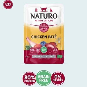 1+1 진행중 내추로 캣 습식 파우치 어덜트 치킨, 85g, 1개
