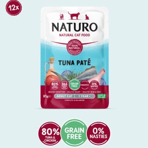 1+1 진행중 내추로 캣 습식 파우치 어덜트 참치, 85g, 1개