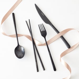 이스트마크 빈티지블랙 티타늄 커트러리 4종세트 스푼 포크 나이프 젓가락