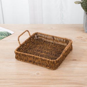 베스트 사각 라탄짜임 트레이(22cm) 소품 라탄바스켓