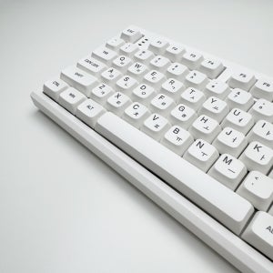 귀여운 심플 미니멀 화이트 한글 키캡 PBT xda 기계식 키보드 120키 독거미 조약돌