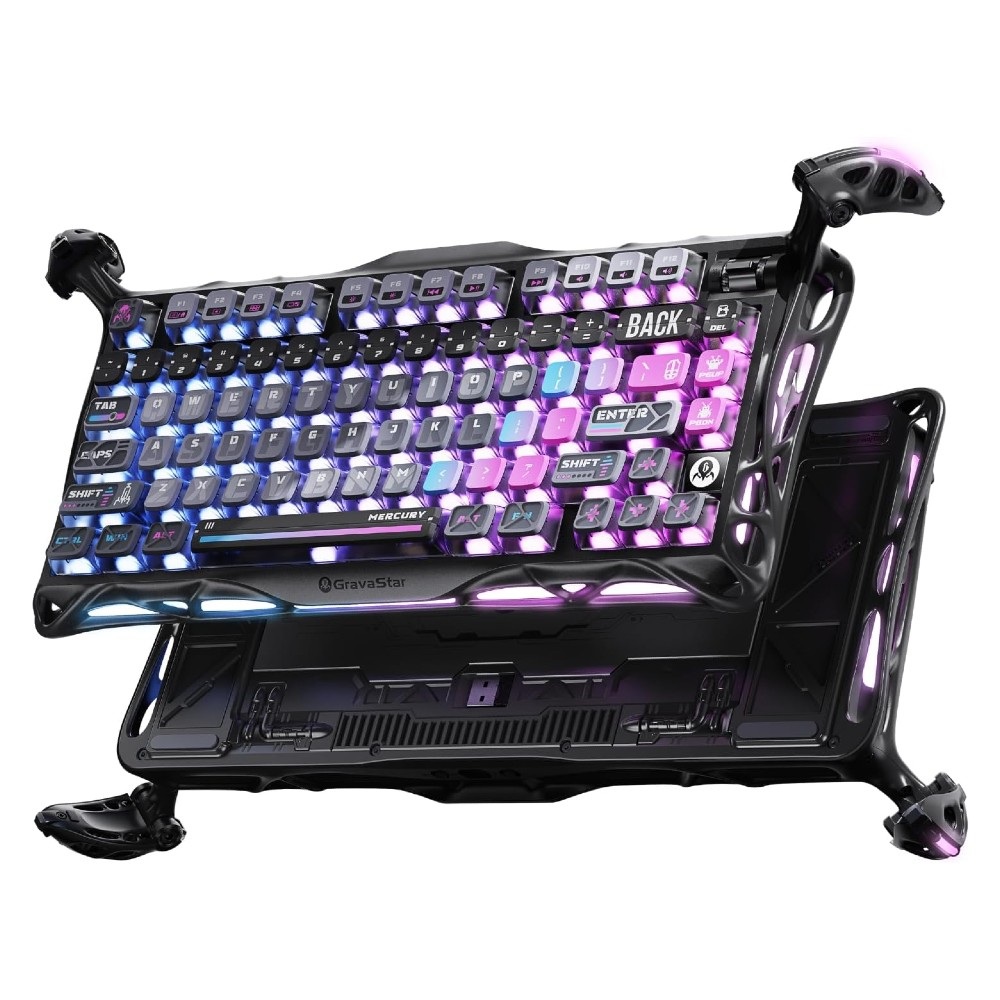 GravaStar Mercury K1 Pro 75% 무선 기계식 키보드 갈축 RGB 블랙 대표 이미지