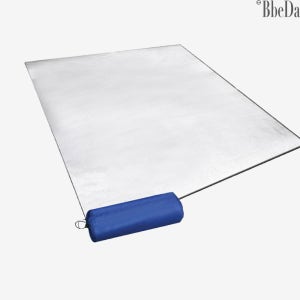 [수납커버 포함] 빼다 접이식 경량 야외 휴대용 캠핑 피크닉 방수 양면 은박 매트 돗자리 200x200cm, 2.5cm, 실버