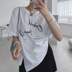 블프 언발 레터링 트임 반팔 어반티