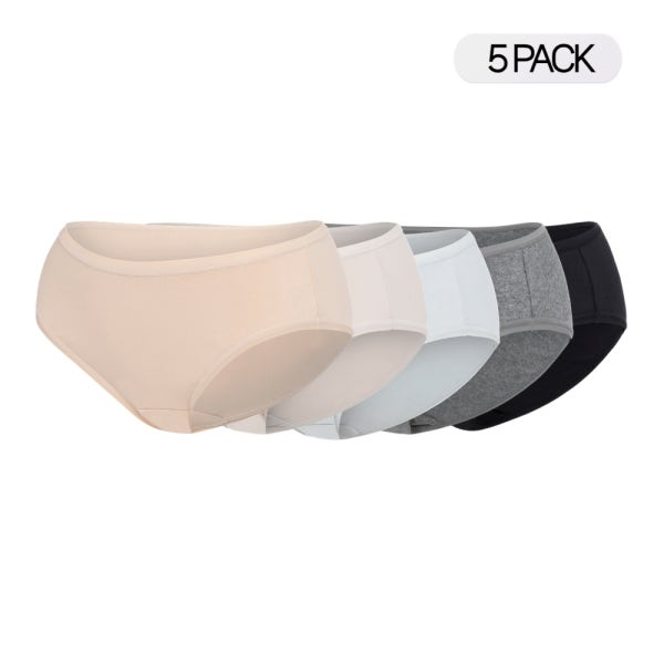 [5pack] 잘 잡아주는 면팬티 데일리 여성 삼각팬티 5매입 세트