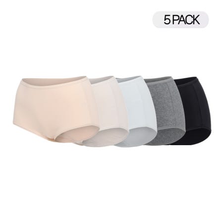 [5pack] 포근한 면팬티 데일리 여성팬티 하이웨이스트 5매입 세트