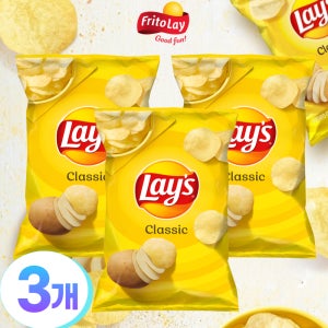 레이즈 감자칩 생 감자 포테이토 간식캠핑 lay 오리지널, 184.2g, 3개