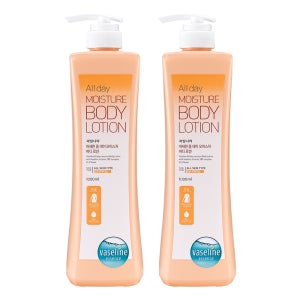 바세린 올데이 대용량 바디로션 1000ml 2개 고보습 온가족 로션
