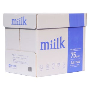 한국제지 밀크 복사용지 A4(75g) 2500매(1박스)