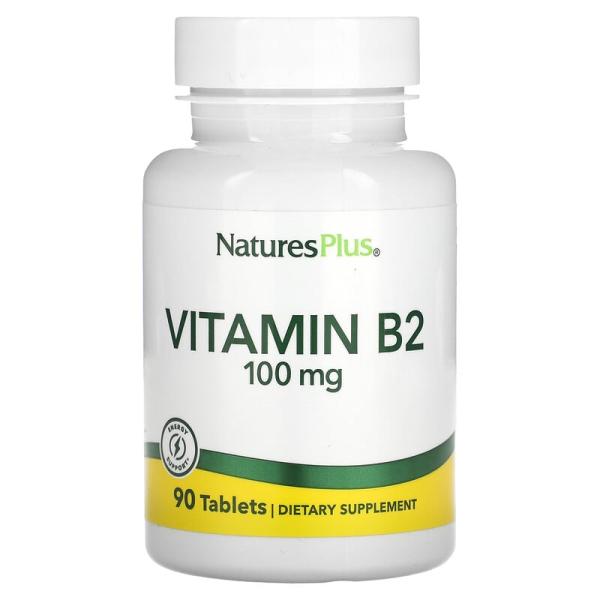 <b>NaturesPlus</b>, 비타민 B-2, 100 mg, 90 태블릿
