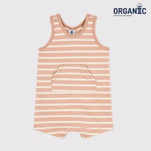 [쁘띠바또]쁘띠바또 오가닉 스트라이프 슬리브리스 바디수트 우주복 (NTM41NB84F_BB)