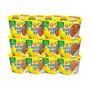 오뚜기 컵밥 참치마요+차돌강된장+김치참치 3종 총 12개 즉석밥 컵밥 간편식