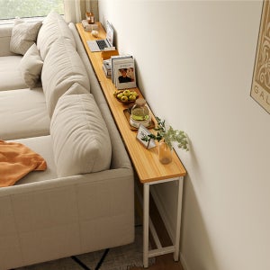 소파뒤선반 틈새협탁 슬림선반 책장 책꽂이 책상선반 침대 헤드 사이드테이블 1단 화이트우드