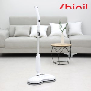 신일 LED 무선 물걸레 청소기 화이트 극세사패드 4P SDC-WC3008