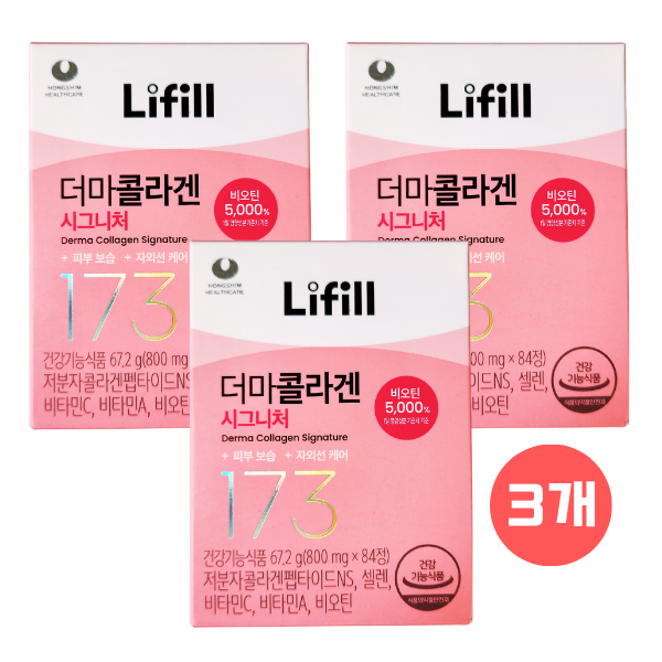 어린 콜라겐 173달톤 라이필 더마 시그니처 <b>피부</b> <b>농심</b>라이필 800mg x 84정 3박스