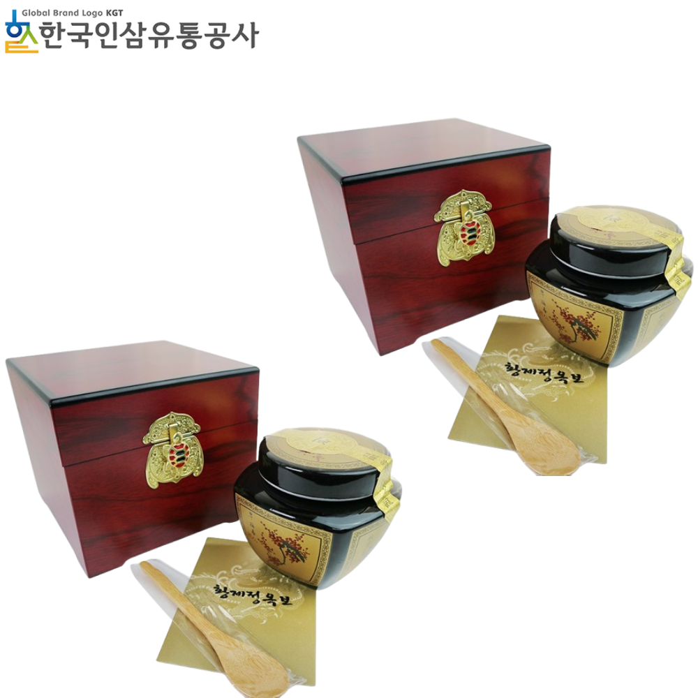 한국인삼유통공사 황제정옥보 600g 2박스 생지황 홍삼 백복령 추출액 부모님 선물 세트