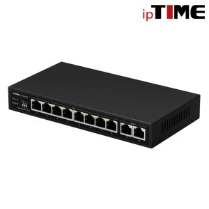 ipTIME POE8002Q 8포트 PoE 기가비트 스위칭허브 2업링크 130W