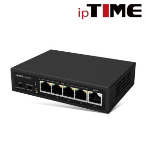 아이피타임, PoE401Q 4포트 PoE 지원 허브 1포트 FE Uplink
