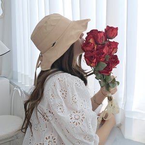 바스락 끈 버킷햇 벙거지 여름모자 챙넓은모자 여성 휴양지 바캉스 비치 여행 산책 와이드챙