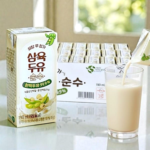 삼육두유 순수 190ML X 24 설탕 무첨가 원액 두유