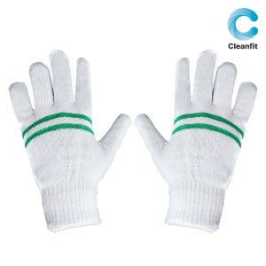 속장갑 HK 기사 장갑 면 표백 줄기사 두줄 안전 작업용 기차표 청소 손보호 목장갑
