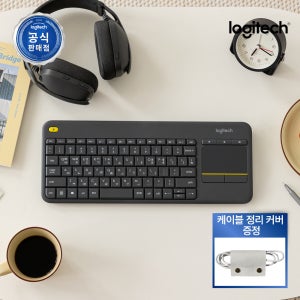 [사은품증정][N배송] 로지텍코리아 공식 K400 Plus 스마트TV 호환 터치패드 무선 키보드