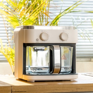 쿠비녹스 글라스 에어프라이어 5.5L 화이트베이지