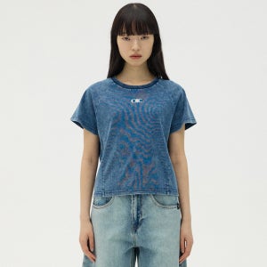 [네이버 단독][오아이오아이컬렉션] 라글란 슬림핏 데님워싱 티셔츠 (3colors)