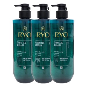 려 청아 딥클렌징&쿨링 샴푸 시트러스, 592ml, 3개