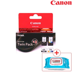 [캐논코리아 트윈팩세트] 캐논 정품 잉크 PG-64 + CL-74 E569 E569S