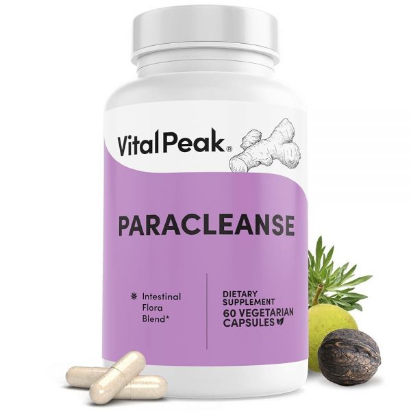 ParaCleanse 장 정화 <b>소화</b> 보충제 <b>올리브</b> 잎 추출물 파파야 강황 블랙 월넛 껍질 스위트 쑥 등 포함 비건 GMO 프리 글루텐 60캡슐
