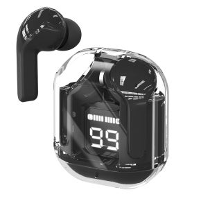 핏 퓨어 투명 무선 블루투스 커널형 이어폰 TWS 디지털 LED