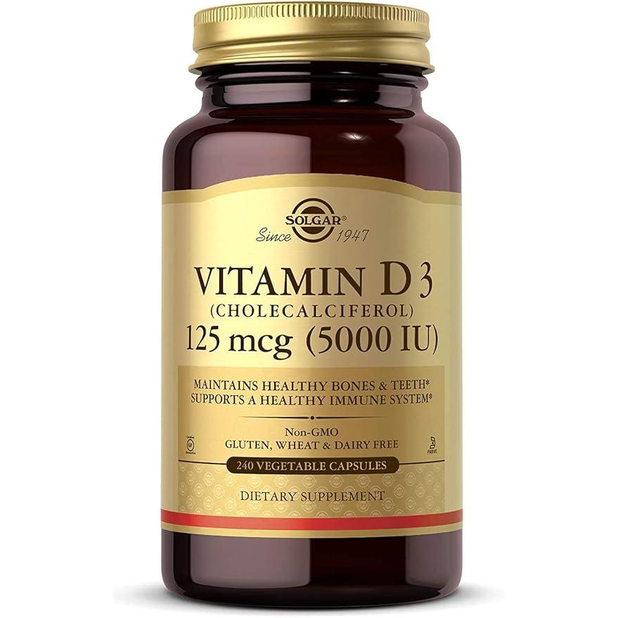 솔가 <b>비타민D3</b> 5000IU 캡슐 240정 Solgar <b>Vitamin D3</b>