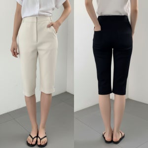 카프리팬츠 바이커팬츠 여성 5부 6부 밴딩 스판 반바지 여름