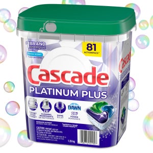 캐스케이드 플래티넘 플러스 액션팩 식기세척기 세제 81캡슐 (상쾌한 향)