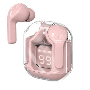 핏 퓨어 투명 무선 블루투스 커널형 이어폰 TWS 디지털 LED
