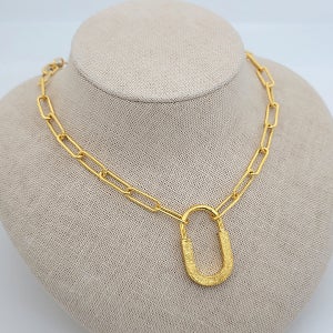 24k 순금 락 펜던트 클립체인 목걸이 여자 남자 금목걸이