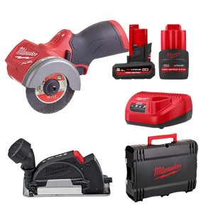 밀워키 M12 FCOT-5252X 충전 그라인더 12V 2.5Ah 5.0Ah 2팩