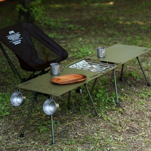 (B급 리퍼) 캠프빌리지 원액션 IGT 테이블2P + 연결상판1P + 가방세트