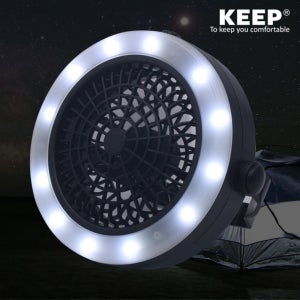 KEEP LED 2in1 360도 회전 선풍기 서큘레이터