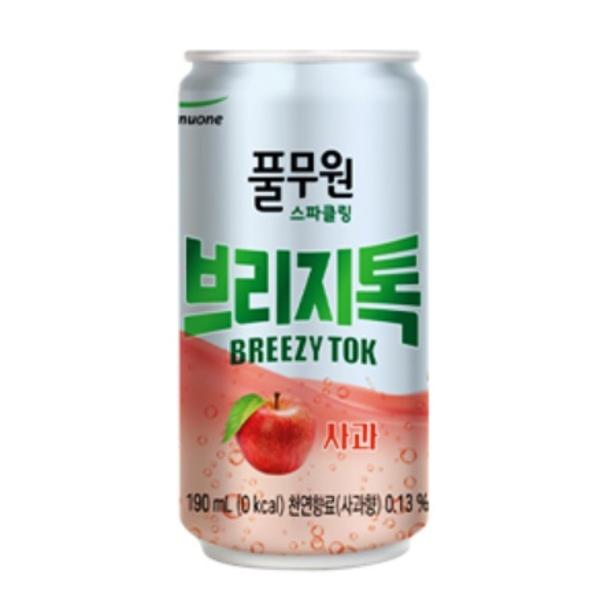 <b>풀무원</b> 브리지톡 사과 캔 190ml 30개 손님초대 탕비실 <b>운동</b> 카페 편의점 피씨방